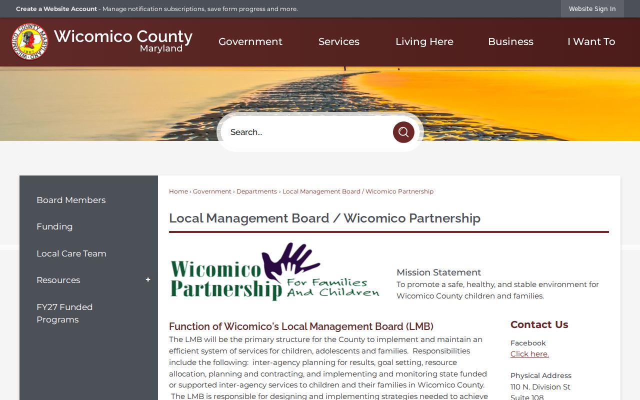 Salisbury people search using the Wicomico County GIS page