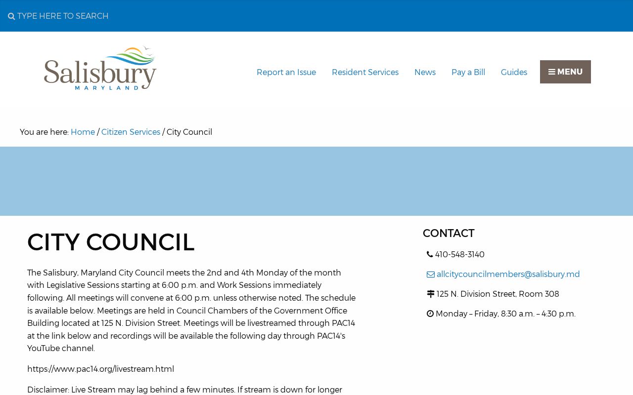 Salisbury people directories City Council member roster