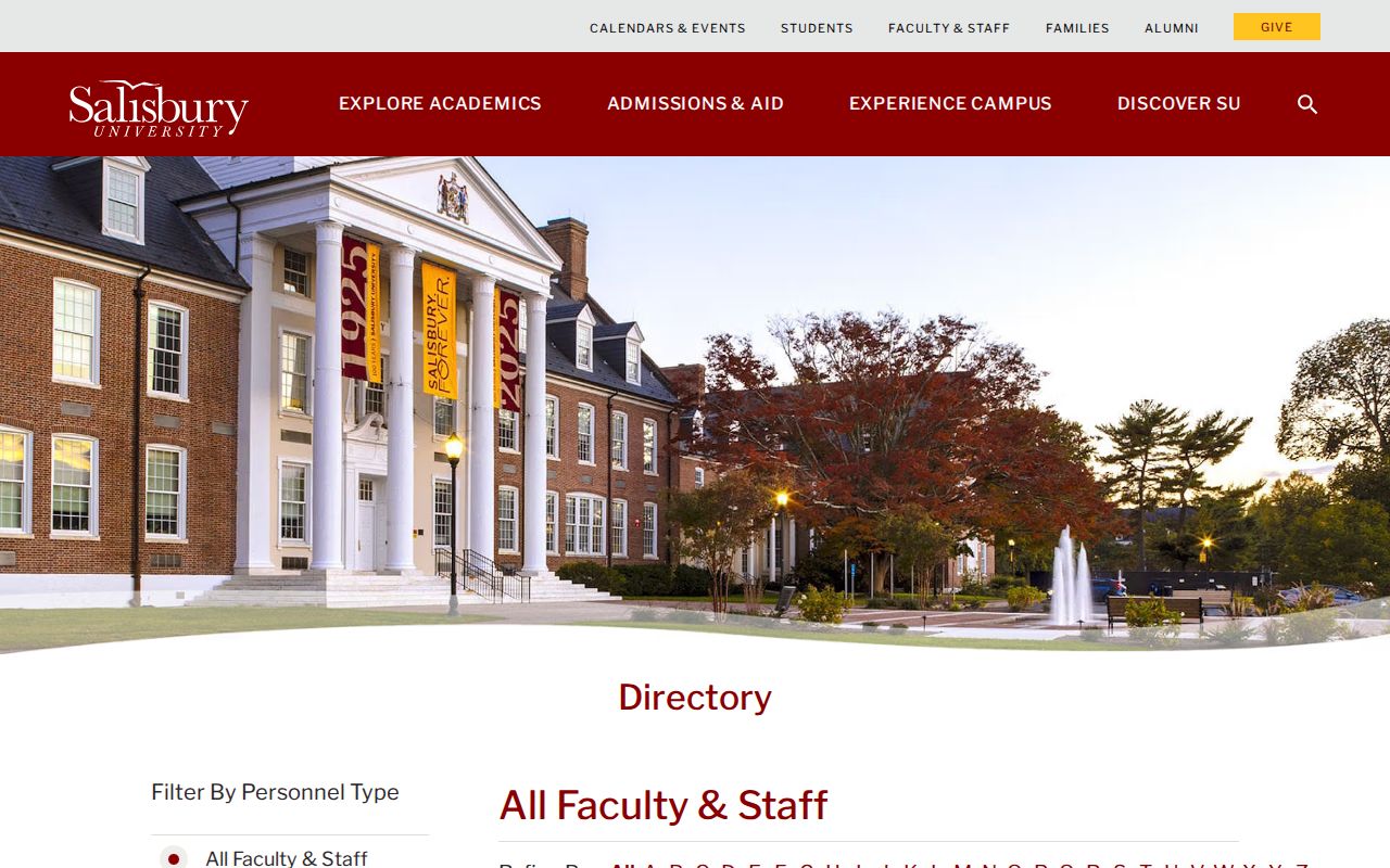 Salisbury people directories university faculty and staff search